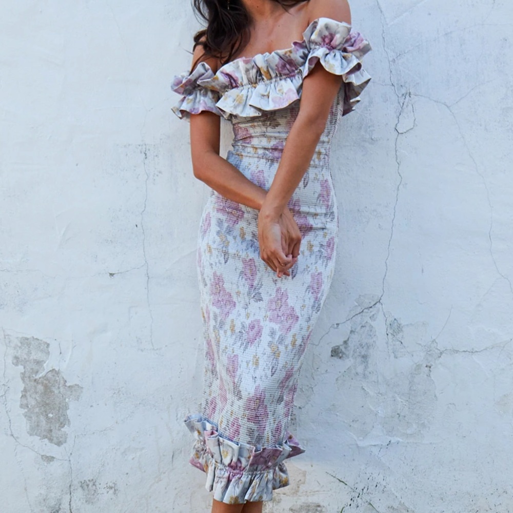 V. Chapman The Lilac Dress in Purple Floral